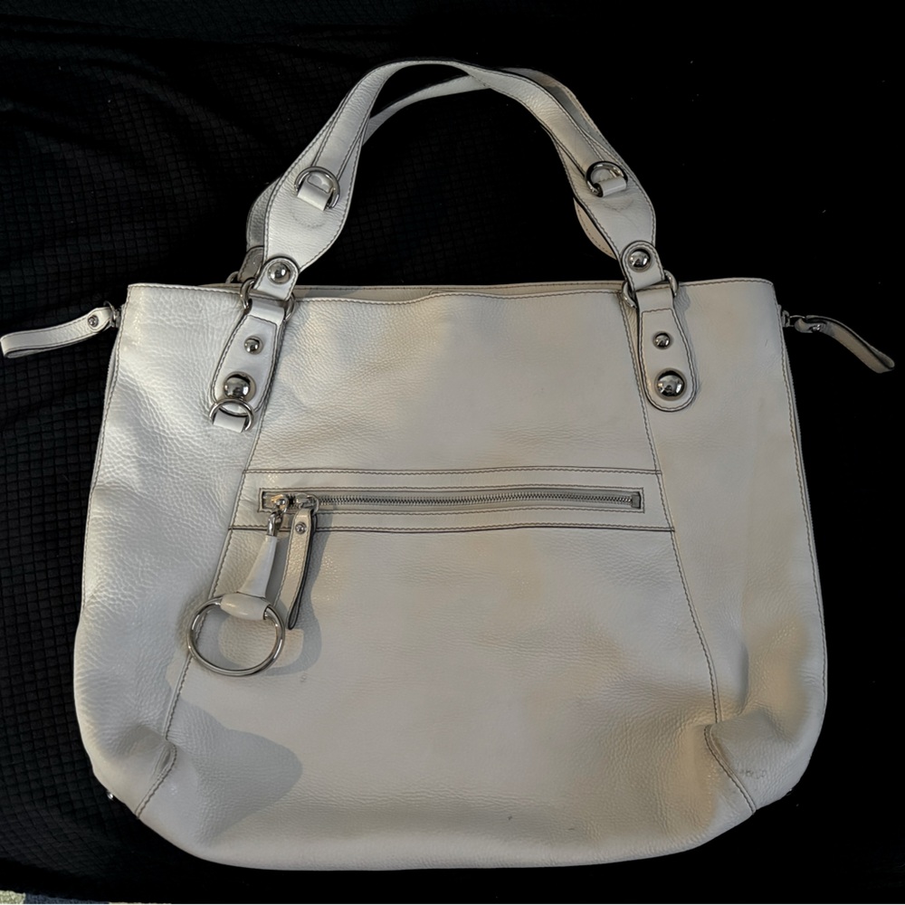White leather Gucci expandable shoulder bag / satchel